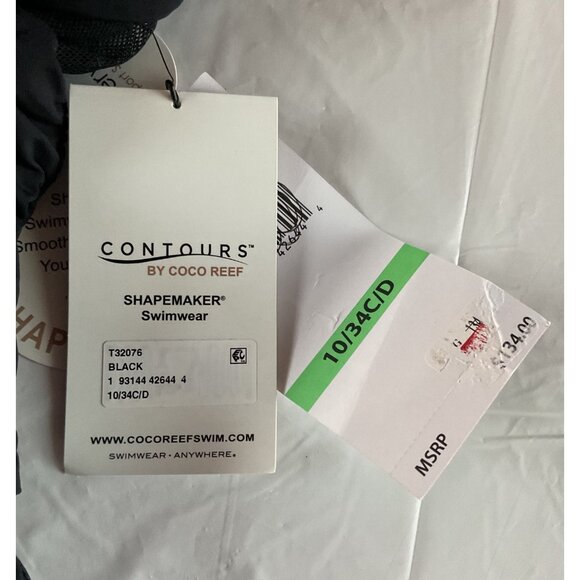 NWT Contours By Coco Reef Black Shapemaker Swimsuit Underwire Support Solutions - Picture 4 of 12